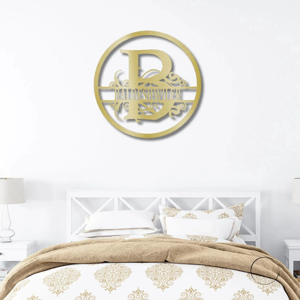 Monogrammed Elegance: Your Initial, Your Name, Your Style - Steel Wall Sign Art