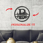 Monogrammed Elegance: Your Initial, Your Name, Your Style - Steel Wall Sign Art