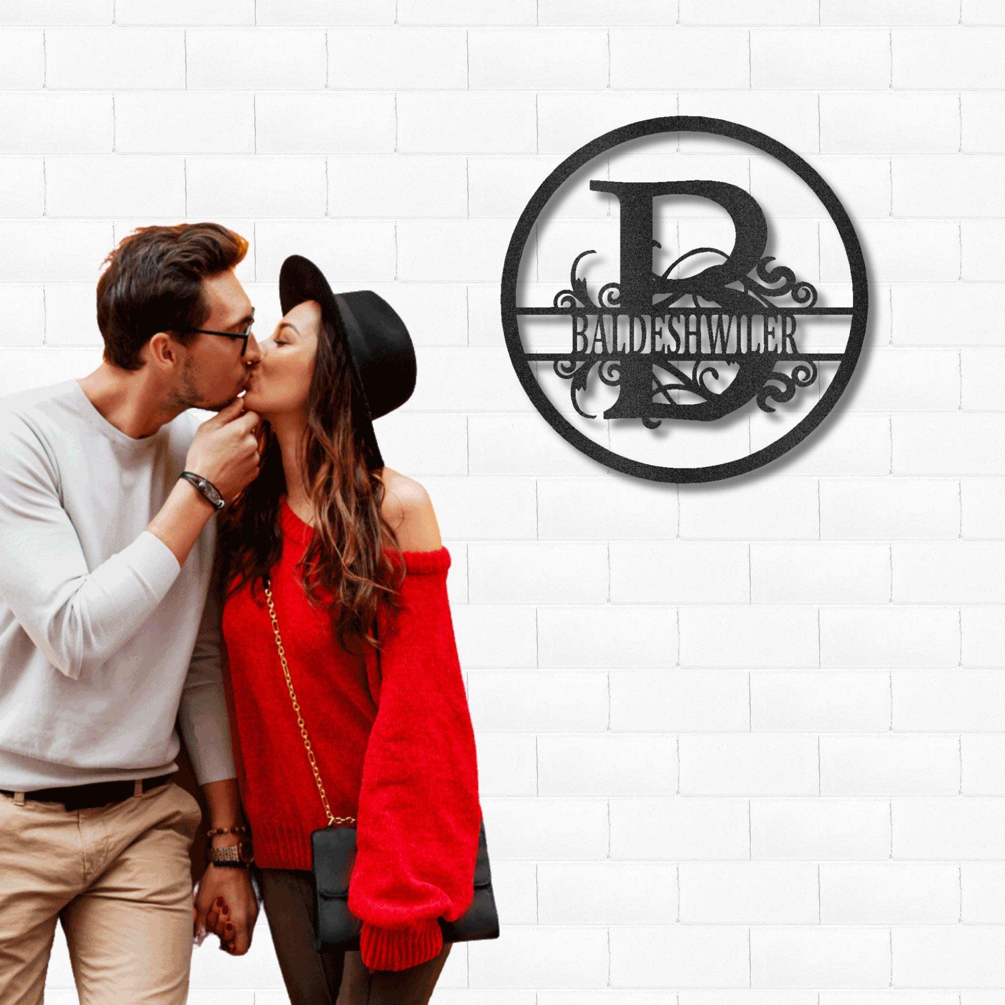 Monogrammed Elegance: Your Initial, Your Name, Your Style - Steel Wall Sign Art - Mallard Moon Gift Shop