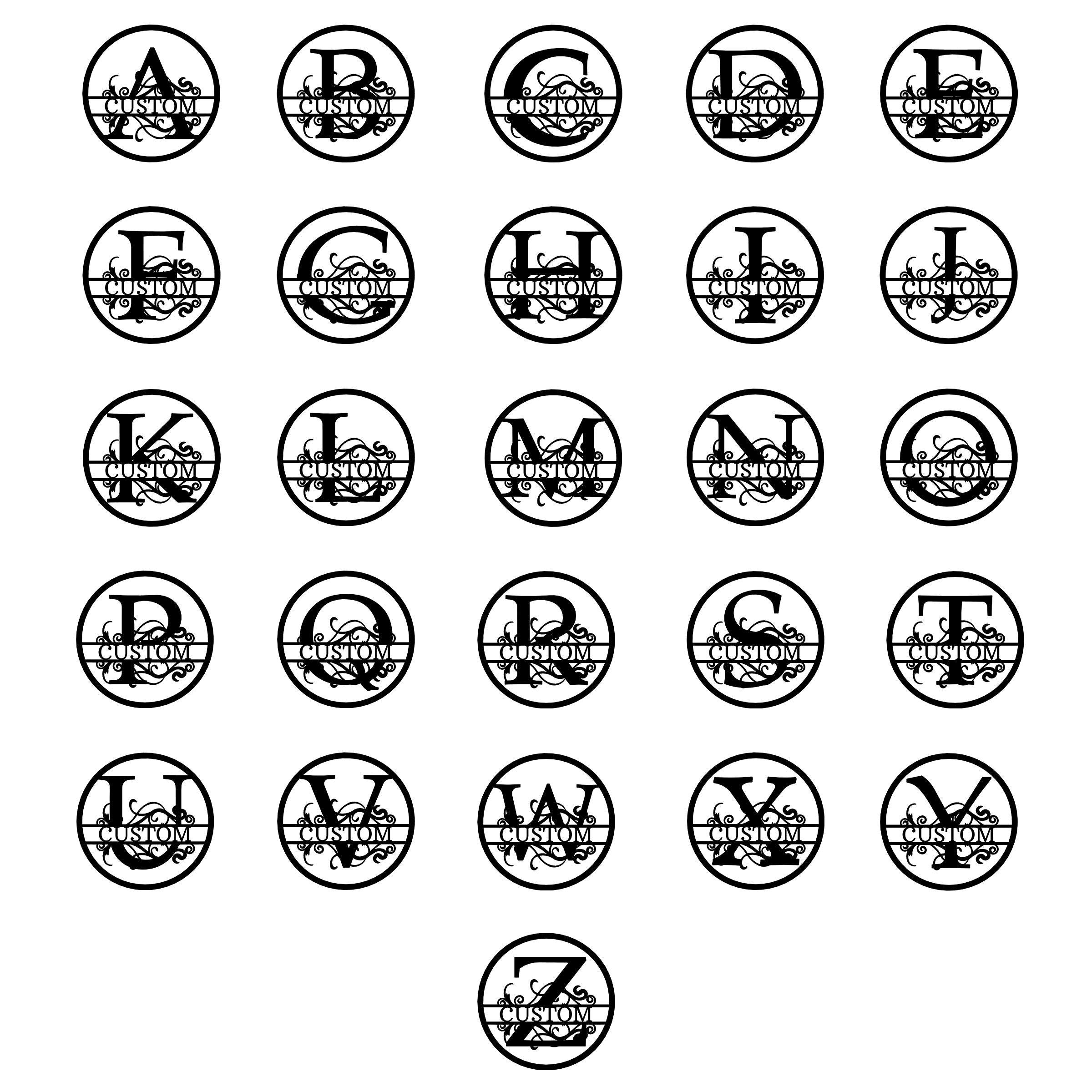 Monogrammed Elegance: Your Initial, Your Name, Your Style - Steel Wall Sign Art - Mallard Moon Gift Shop