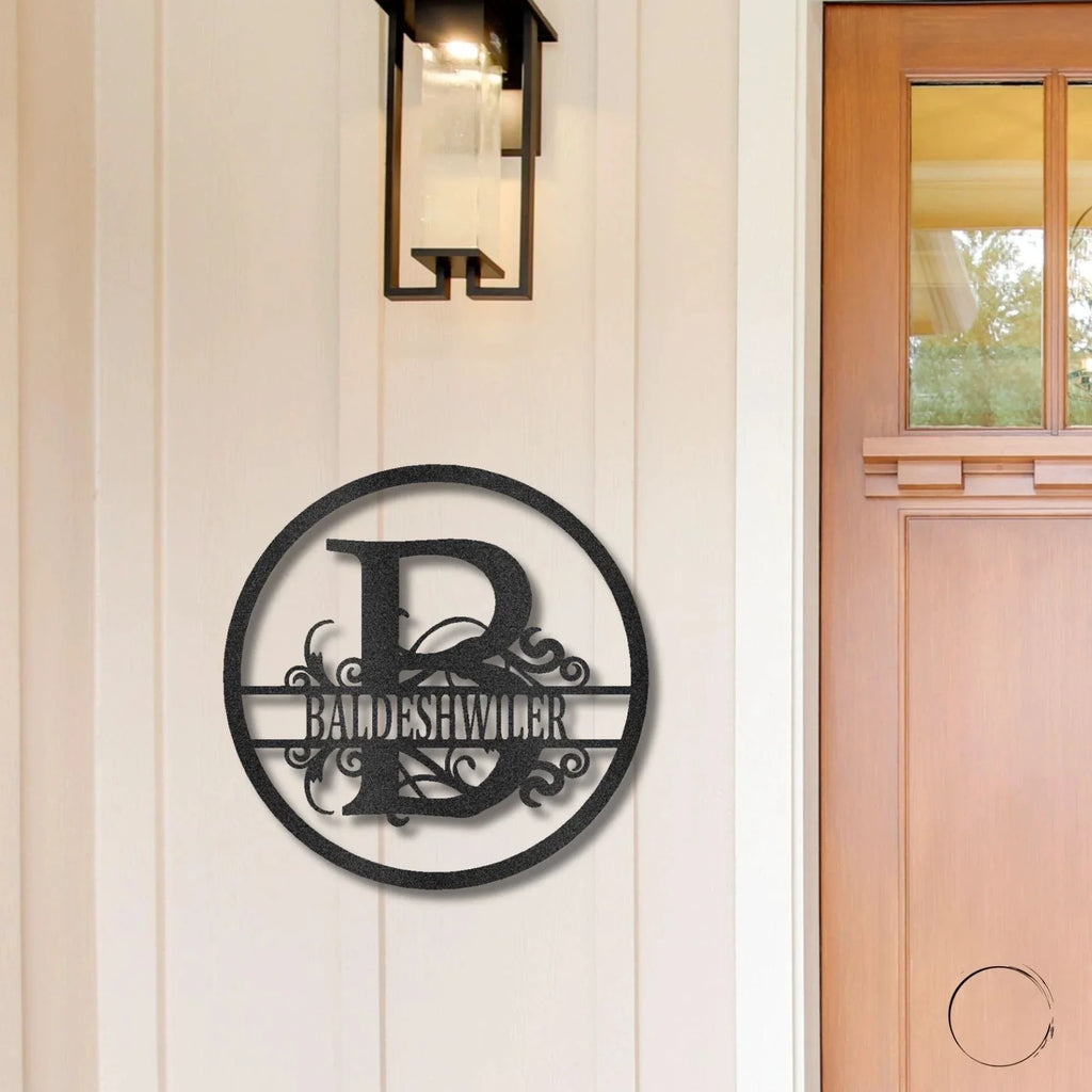 Monogrammed Elegance: Your Initial, Your Name, Your Style - Steel Wall Sign Art