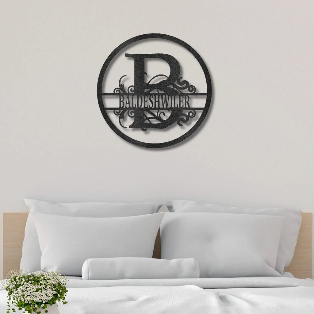 Monogrammed Elegance: Your Initial, Your Name, Your Style - Steel Wall Sign Art