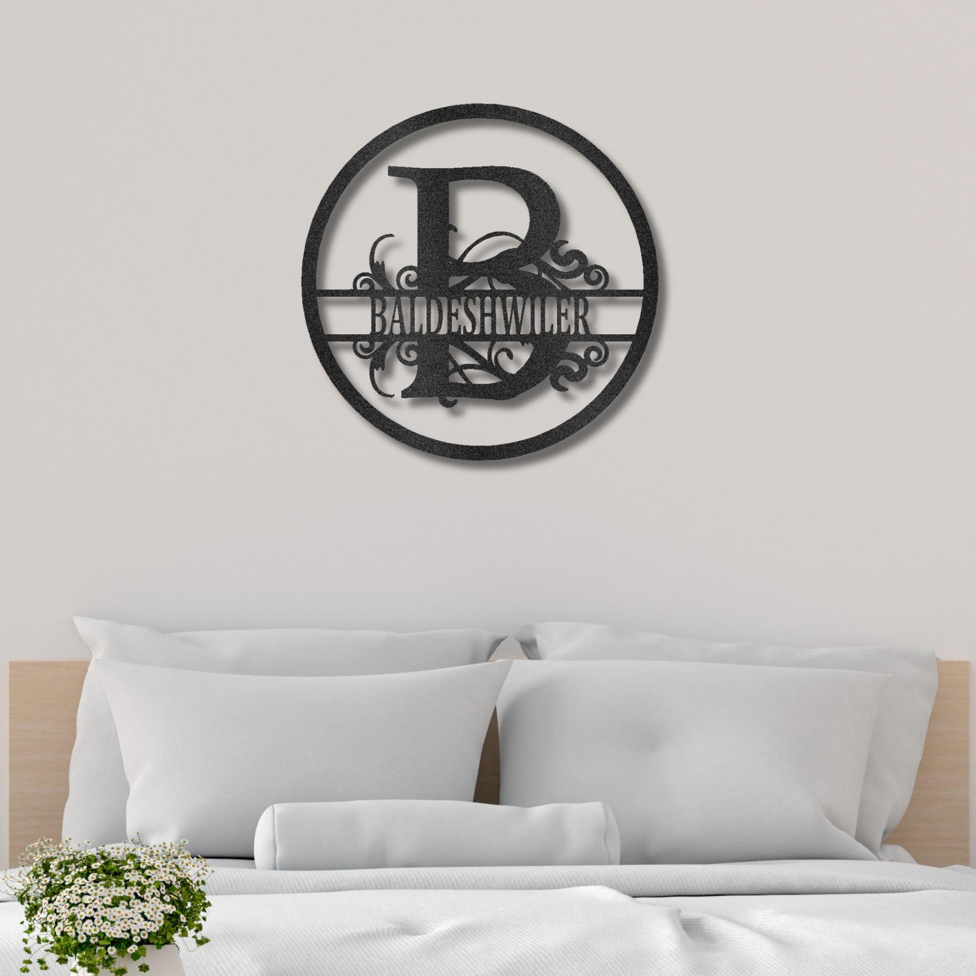 Monogrammed Elegance: Your Initial, Your Name, Your Style - Steel Wall Sign Art - Mallard Moon Gift Shop