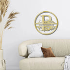 Monogrammed Elegance: Your Initial, Your Name, Your Style - Steel Wall Sign Art