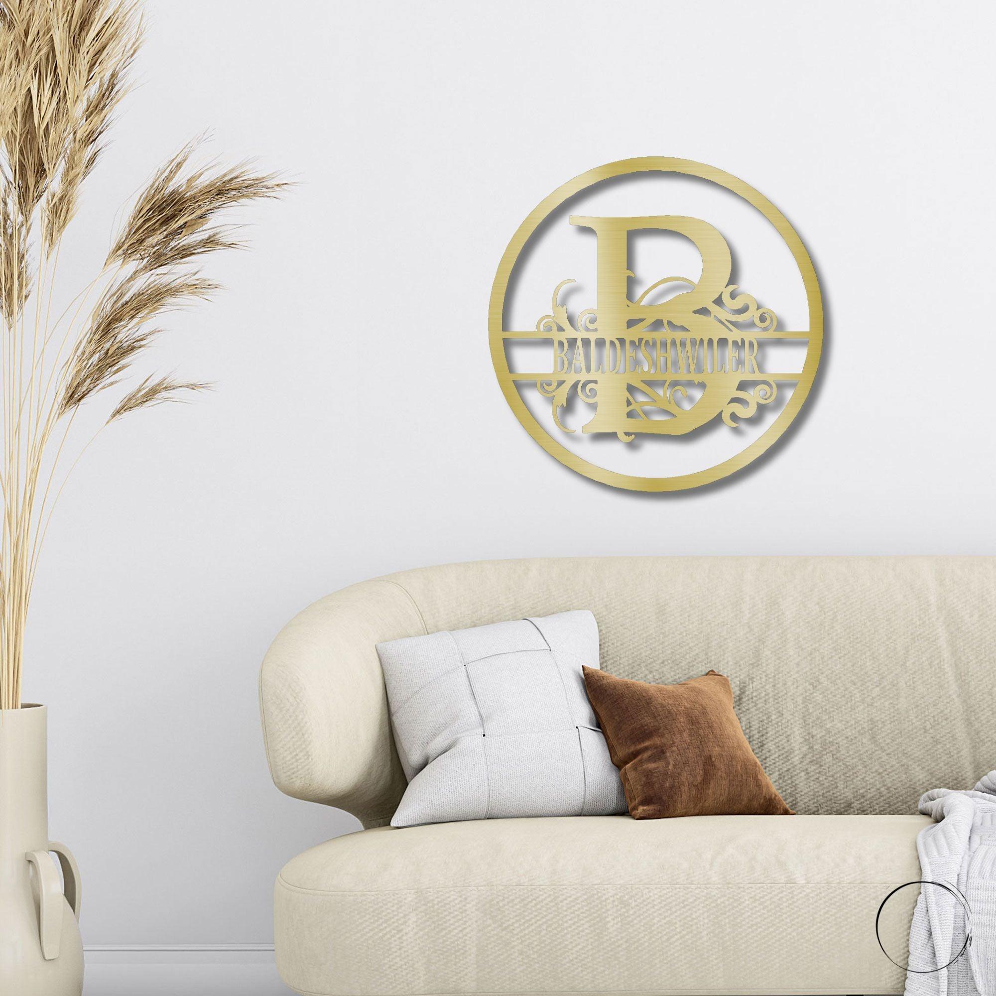 Monogrammed Elegance: Your Initial, Your Name, Your Style - Steel Wall Sign Art - Mallard Moon Gift Shop