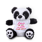 Love You to the Moon and Back - Plush Lamb, Panda, or Teddy Bear with Tee Shirt Romantic Gift for Sweetheart