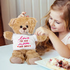 Love You to the Moon and Back - Plush Lamb, Panda, or Teddy Bear with Tee Shirt Romantic Gift for Sweetheart
