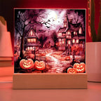 Moonlit Mansion: Spooky Acrylic Decor for Halloween Lovers