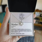 Mother, Definition - Superhero, Saint Love Knot Necklace Mother's Day, Birthday Gift for Mom