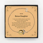 Motivational Bonus Daughter Sunflower Bracelet - I can promise to love you for the rest of my life, Birthday, Christmas Holiday Jewelry Gift