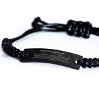 Motivational Brother-in-law Black Rope Engraved Bracelet, Brother In Law I can promise to love you for the rest of mine, Christmas, Graduation, Birthday Jewelry Gift