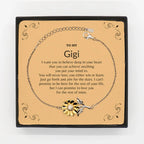 Motivational Gigi Sunflower Bracelet - I can promise to love you for the rest of my life, Birthday, Christmas Holiday Jewelry Gift