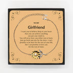 Motivational Girlfriend Sunflower Bracelet - I can promise to love you for the rest of my life, Birthday, Christmas Holiday Jewelry Gift
