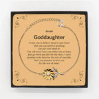 Motivational Goddaughter Sunflower Bracelet - I can promise to love you for the rest of my life, Birthday, Christmas Holiday Jewelry Gift