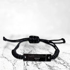Motivational Soulmate Engraved Black Rope Bracelet - Always follow your dreams, never forget how amazing you are- Birthday, Christmas Holiday Gifts