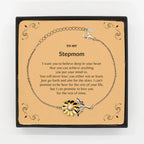 Motivational Stepmom Sunflower Bracelet - I can promise to love you for the rest of my life, Birthday, Christmas Holiday Jewelry Gift
