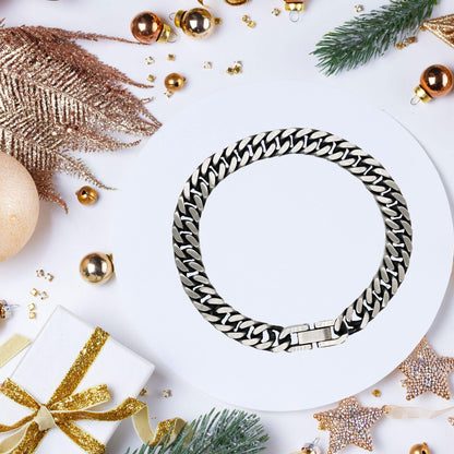 Motivational Wife Cuban Link Chain Bracelet, I can promise to love you for the rest of my life, Birthday, Christmas Holiday Jewelry Gift - Mallard Moon Gift Shop