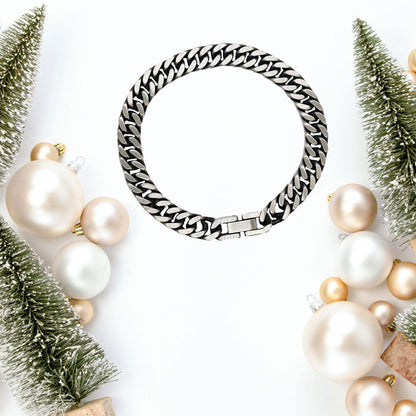 Motivational Wife Cuban Link Chain Bracelet, I can promise to love you for the rest of my life, Birthday, Christmas Holiday Jewelry Gift - Mallard Moon Gift Shop