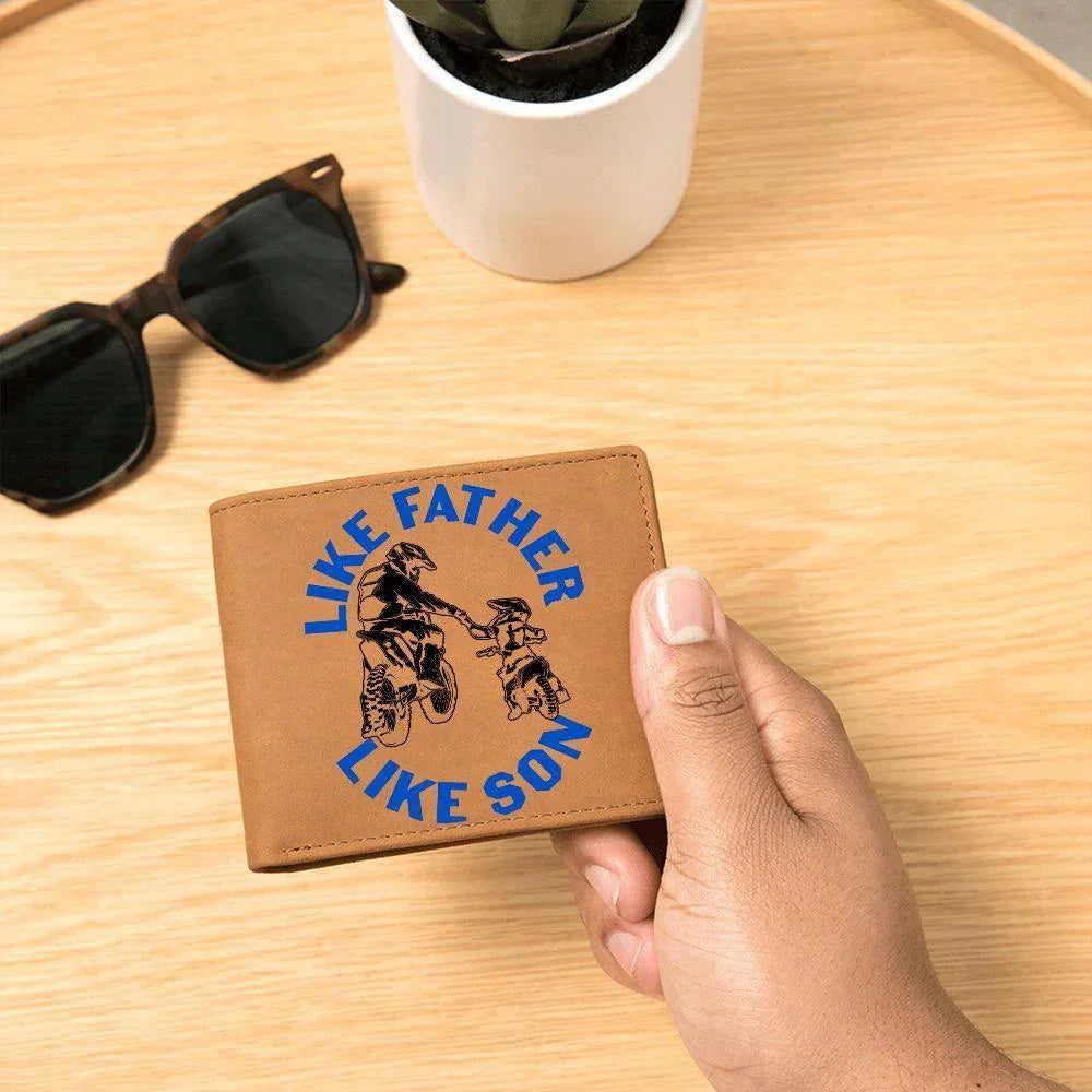 Motocross Father and Son Leather Wallet