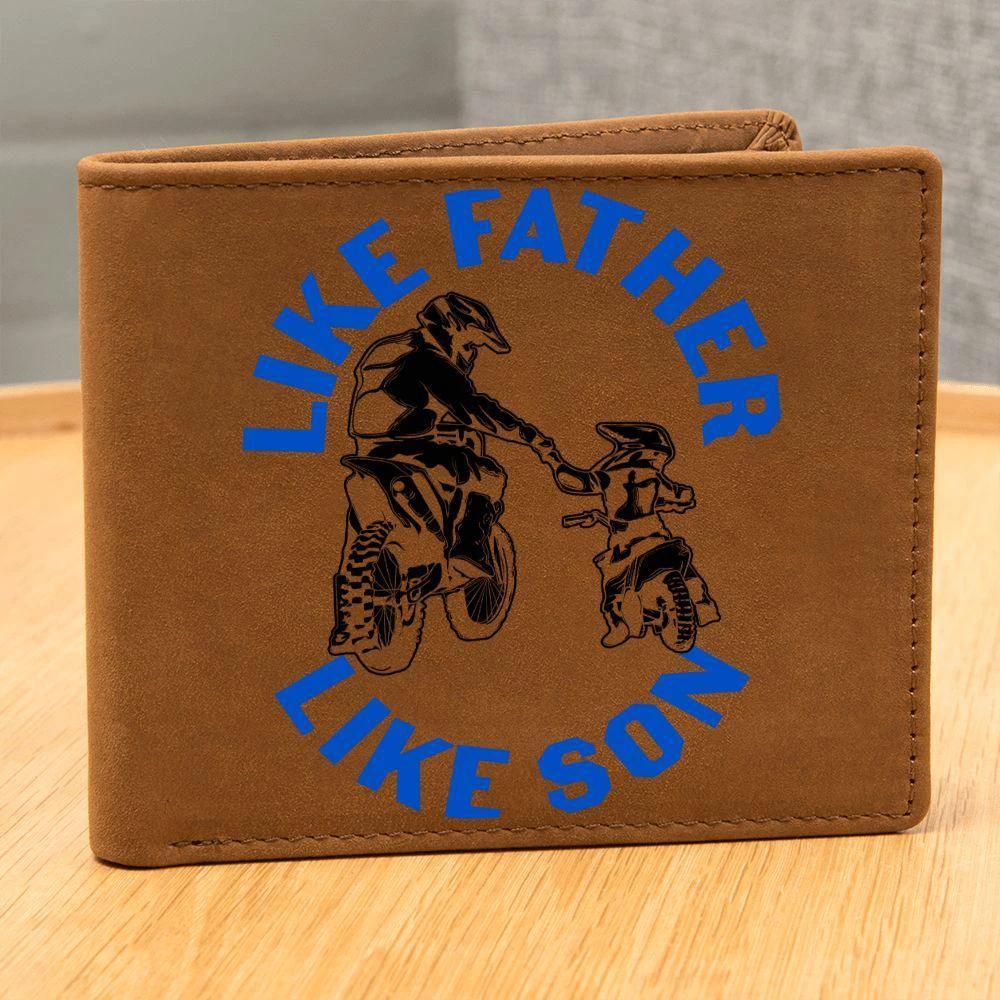 Motocross Father and Son Leather Wallet