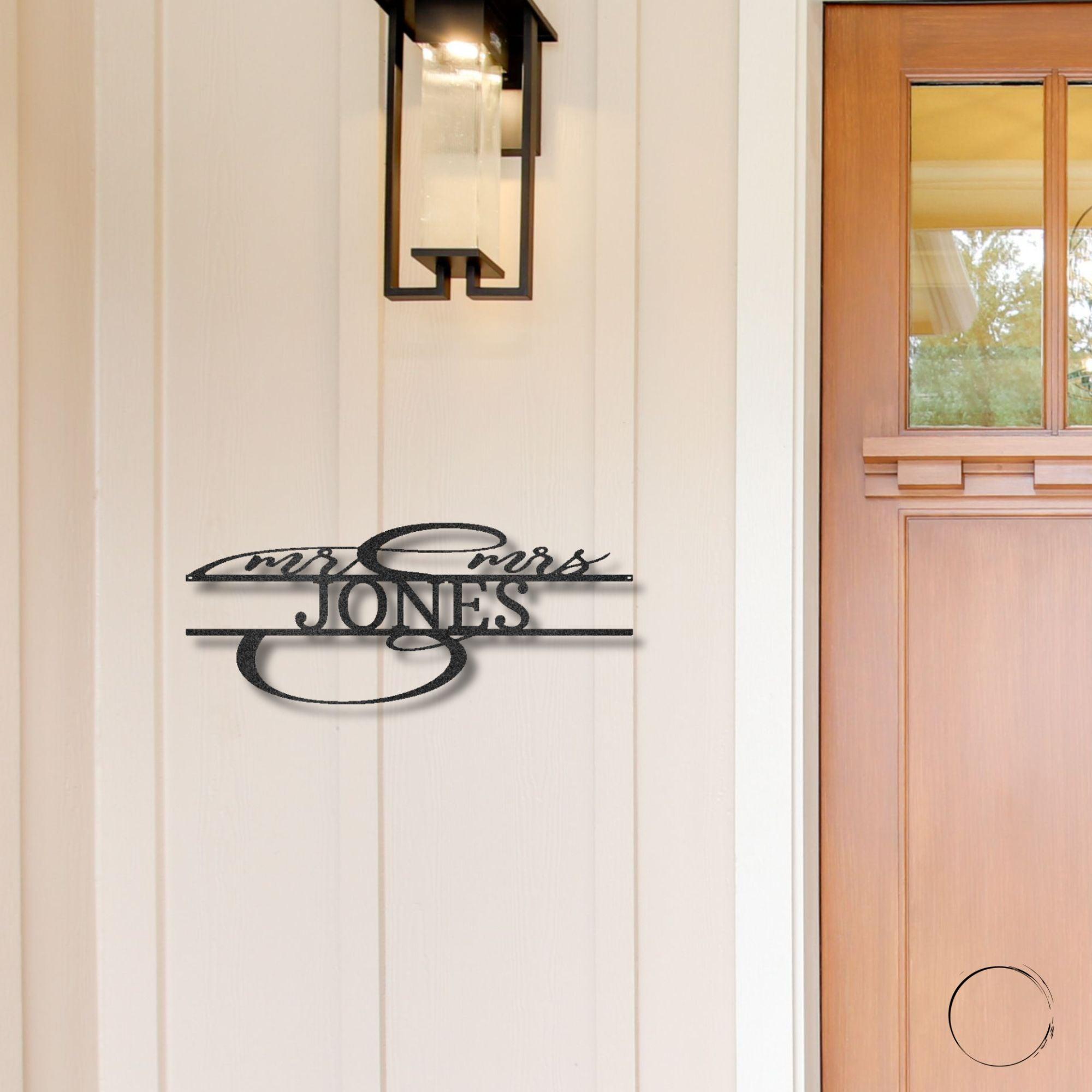 Mr And Mrs Couples Personalized Name Metal Art Wall Sign - Mallard Moon Gift Shop