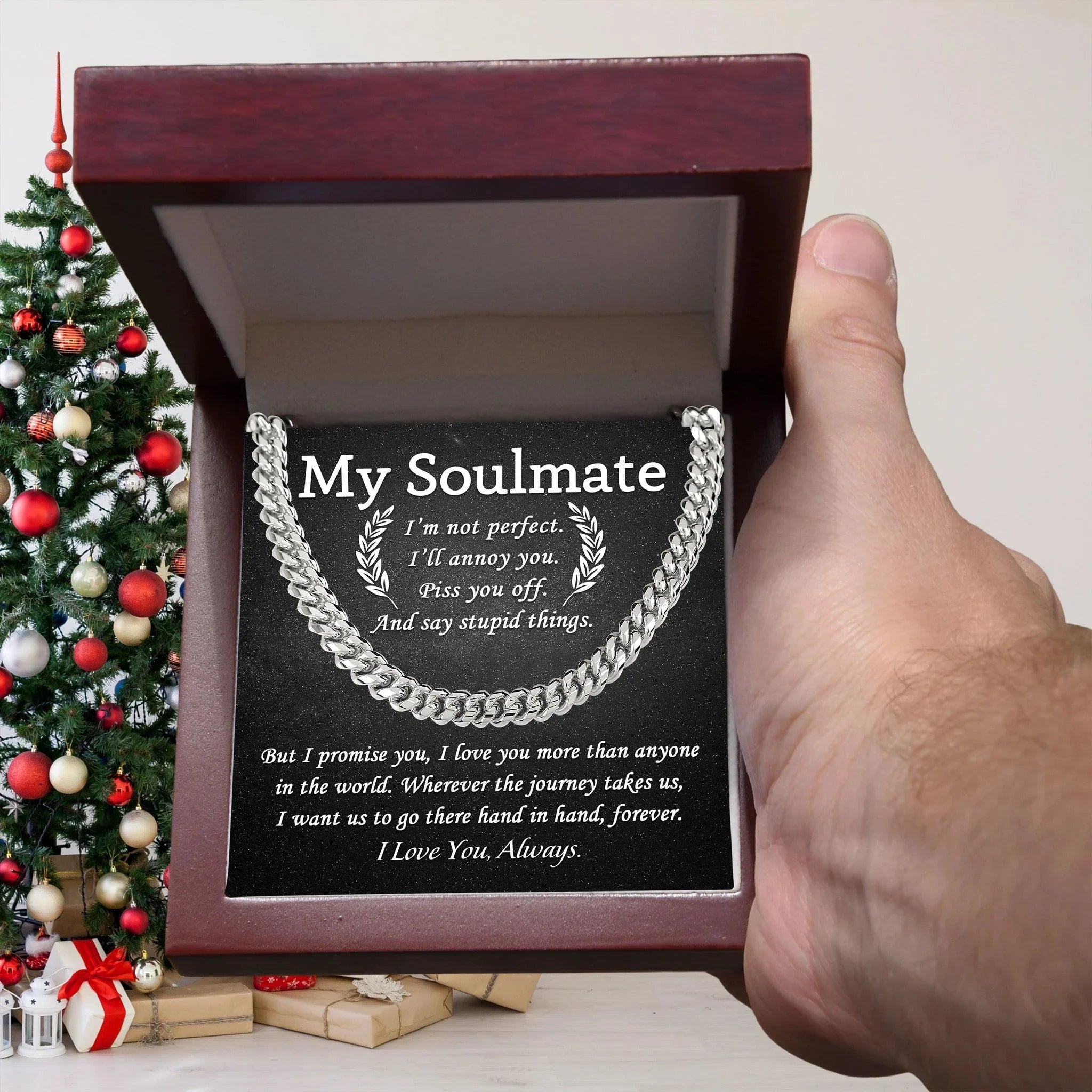 My Soulmate - I Love You More than Anyone - Cuban Chain Link Necklace