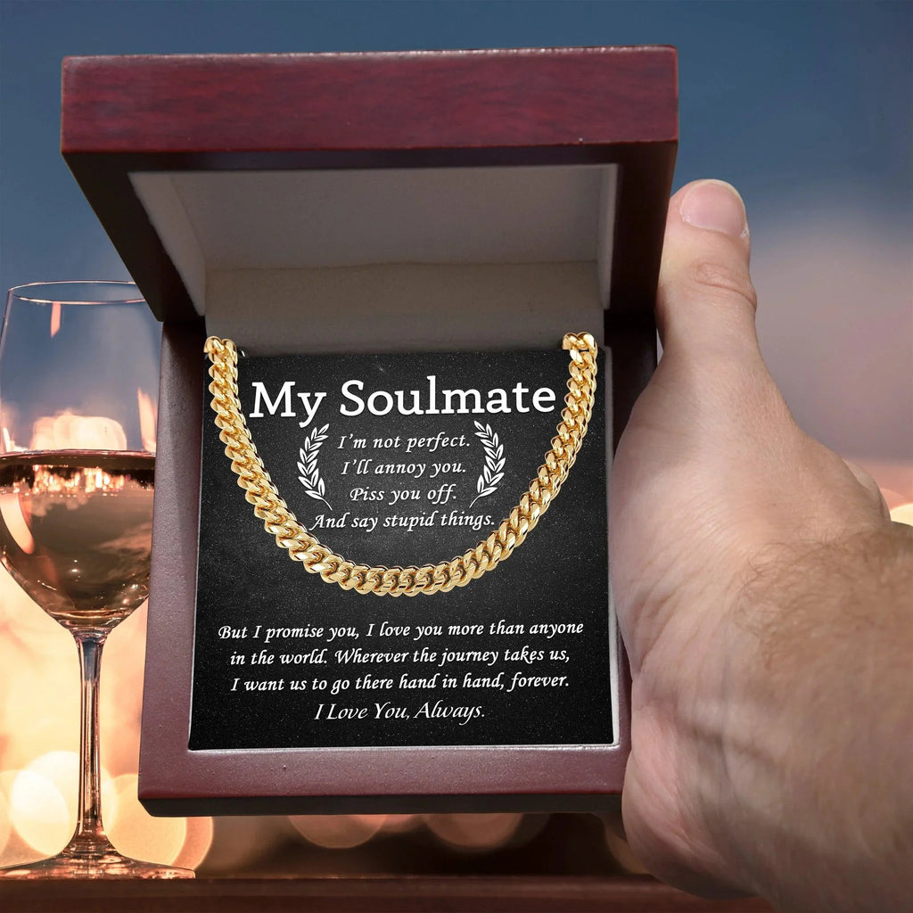 My Soulmate - I Love You More than Anyone - Cuban Chain Link Necklace