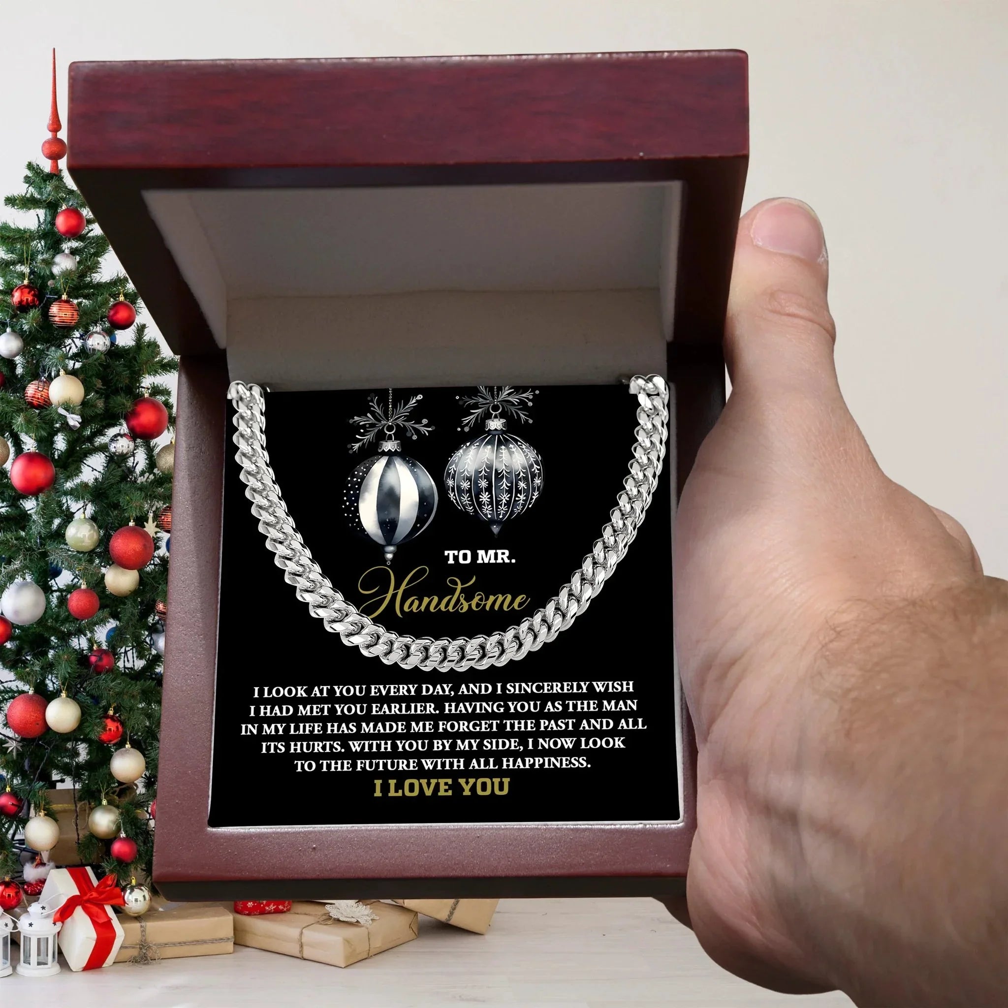 Gift for My Man - Future of Happiness - Cuban Chain Link Necklace