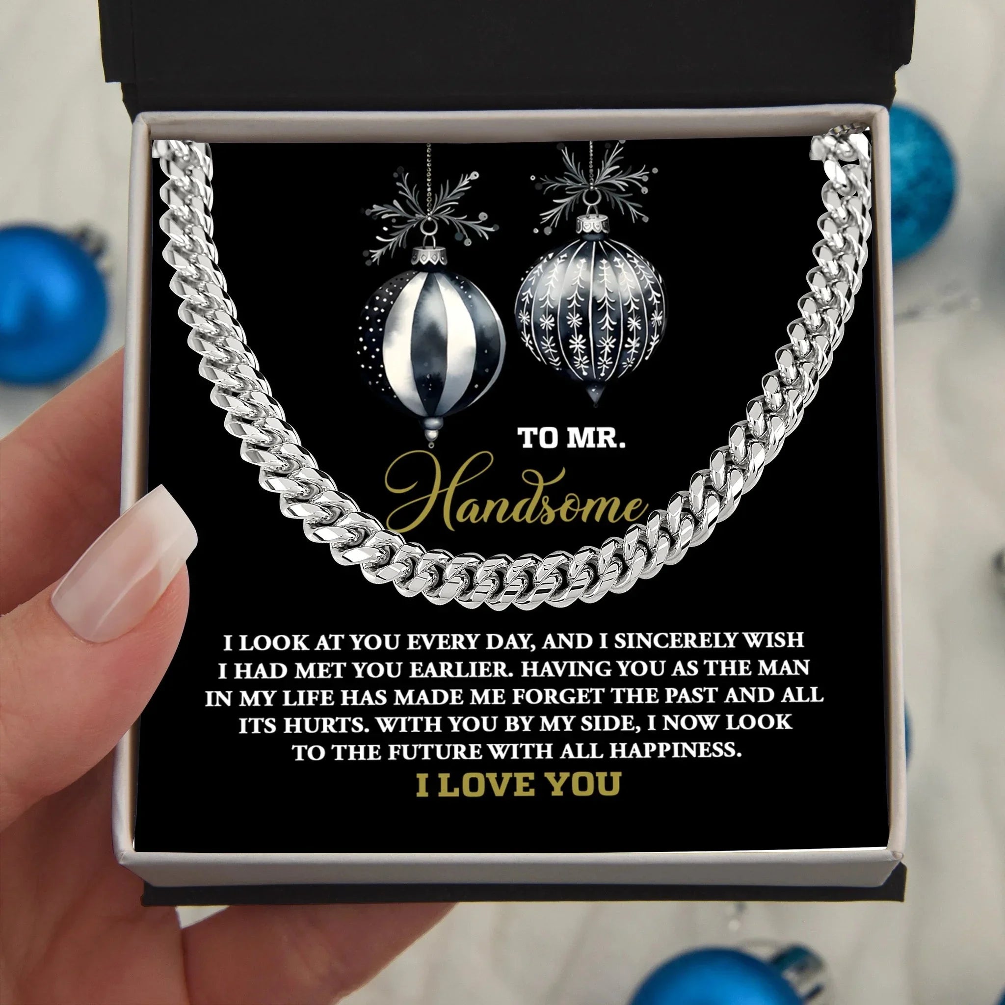 Gift for My Man - Future of Happiness - Cuban Chain Link Necklace