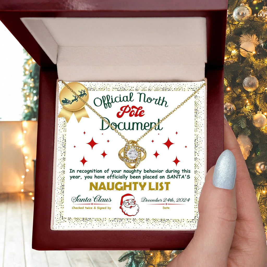 Naughty List - North Pole - Love Knot Pendant Necklace