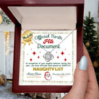 Naughty List - North Pole - Love Knot Pendant Necklace
