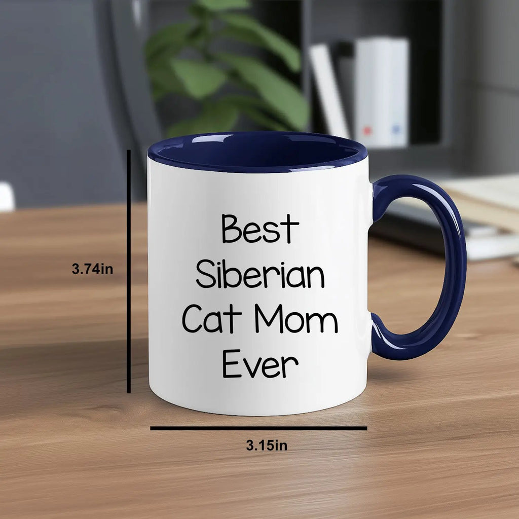 Siberian Cat Best Mom Ever Two Tone Coffee Mug - Mallard Moon