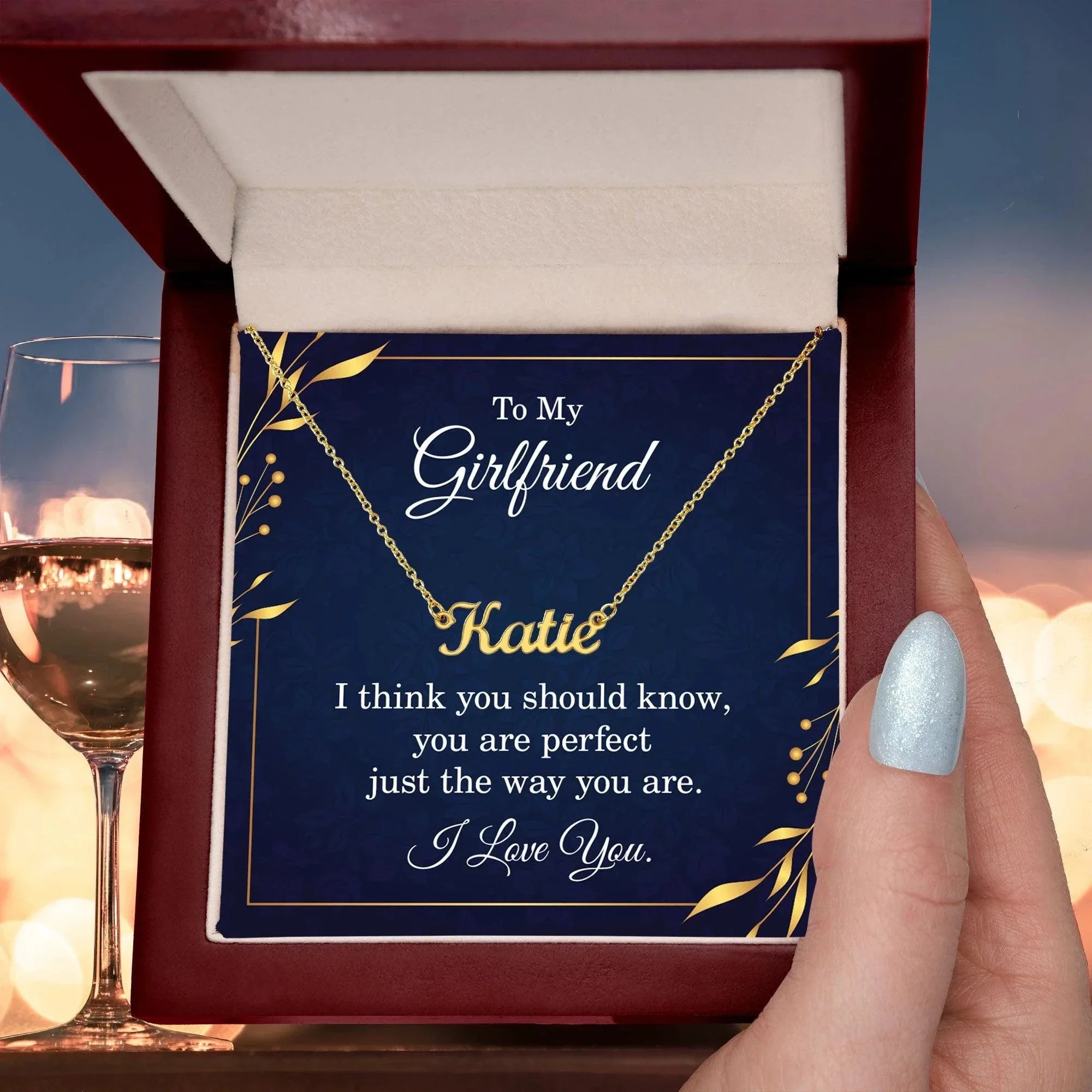 Gift for Girlfriend Personalized Name Necklace