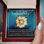 Daughter Gift for Birthday, Christmas, Graduation - Proud Of You - Love Knot Pendant Necklace