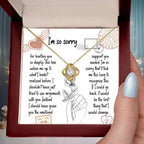 Apology Gift for Girlfriend, Wife, Soulmate, Emotional Support - Love Knot Pendant Necklace