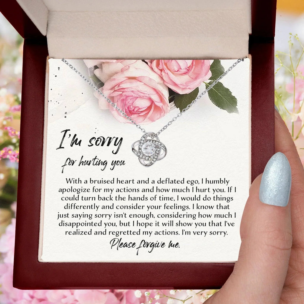 Apology Gift - Sorry, Regretted My Actions - Love Knot Pendant Necklace