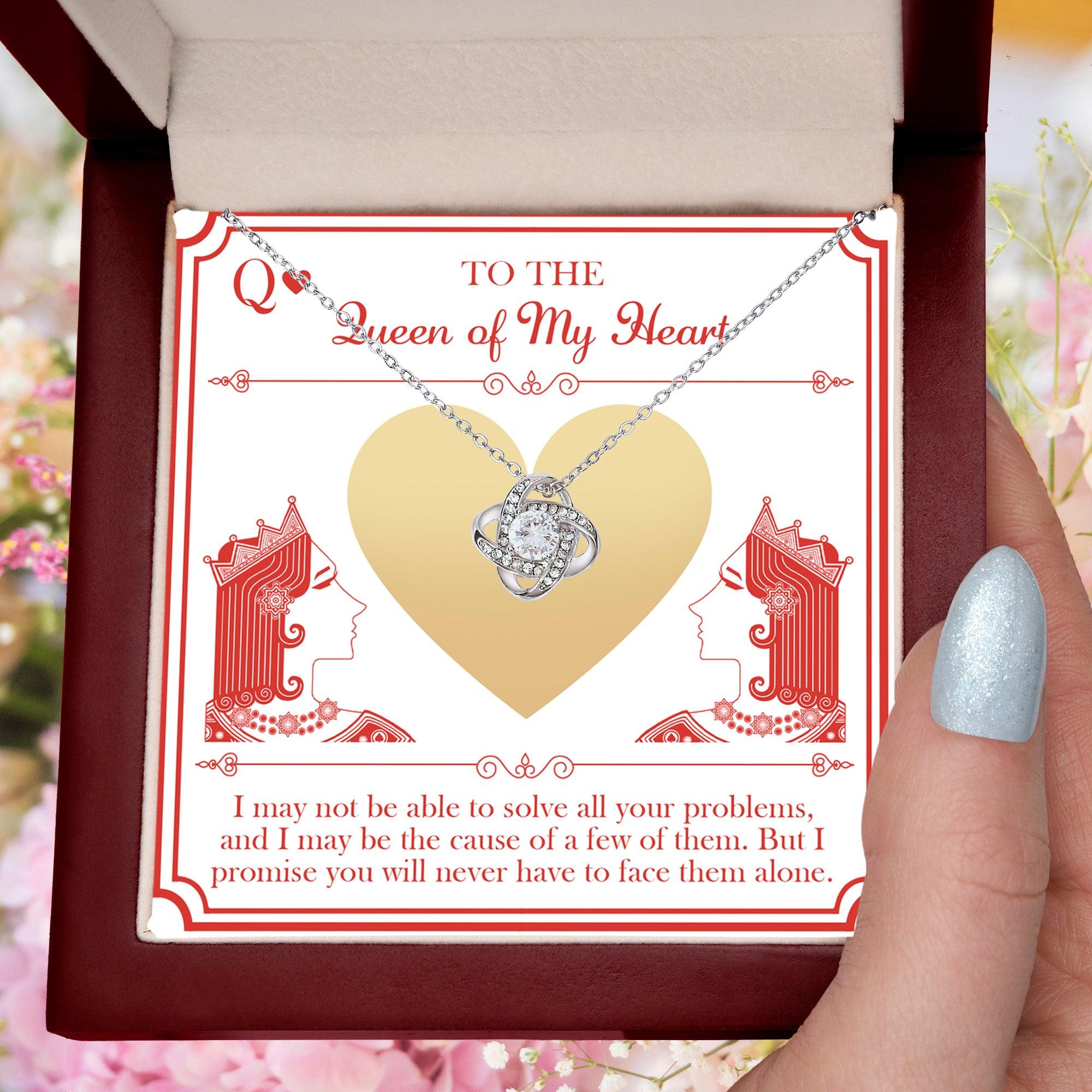 Wife Wedding Day Gift - The Queen - Love Knot Pendant Necklace - Mallard Moon Gift Shop