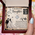 Daughter Wedding Day Gift - Beautiful Bride Love Knot Pendant Necklace