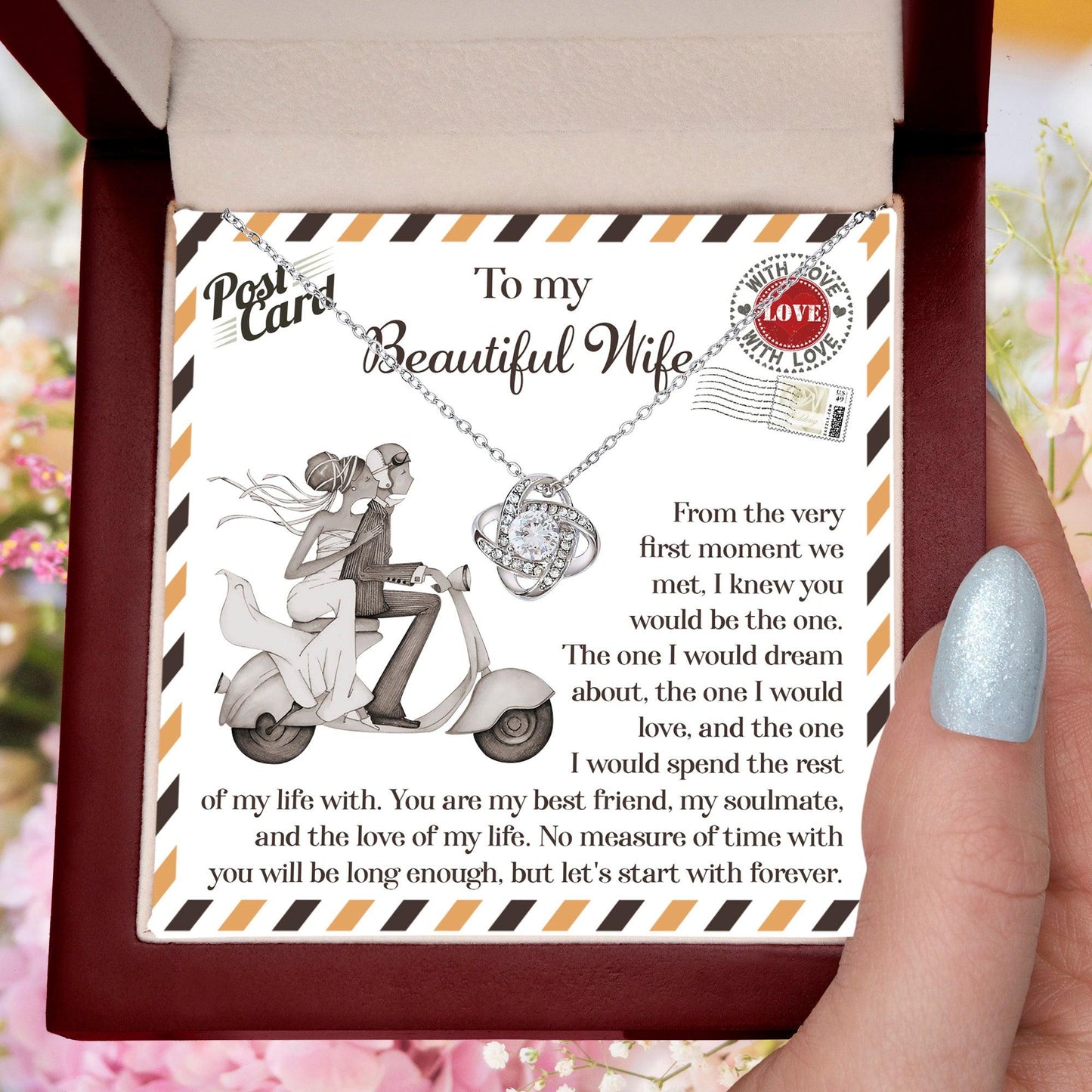 Wife Wedding Gift I Knew You Would-Be The One Love Knot Pendant Necklace - Mallard Moon Gift Shop