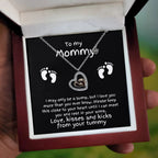 Expectant Mom Pregnancy Gift First Mother's Day Baby Shower Baby Feet Charm Necklace Love, The Bump