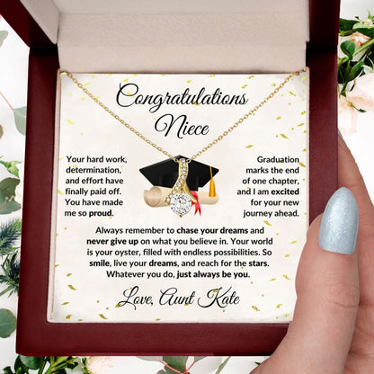 Niece Class of 2024 Graduation Gift from Aunt Alluring Beauty Pendant Necklace - Mallard Moon Gift Shop