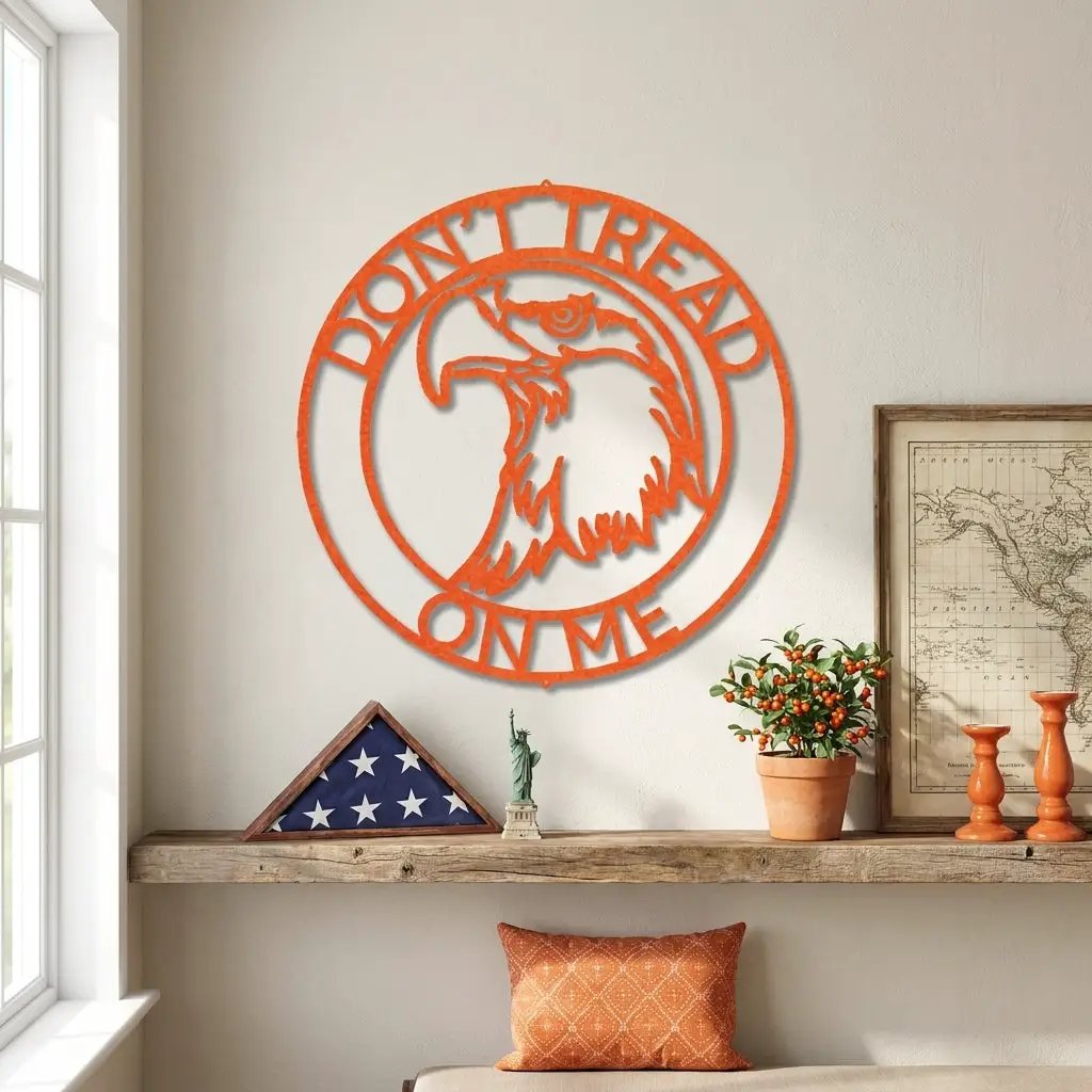 Personalized Bald Eagle Metal Sign – Custom Patriotic Name Sign – American Eagle Wall Art – Veteran Gift