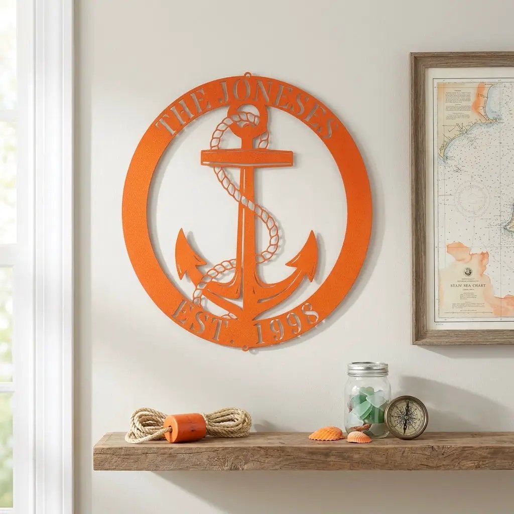 Personalized Anchor Metal Art – Where Your Story Drops Anchor