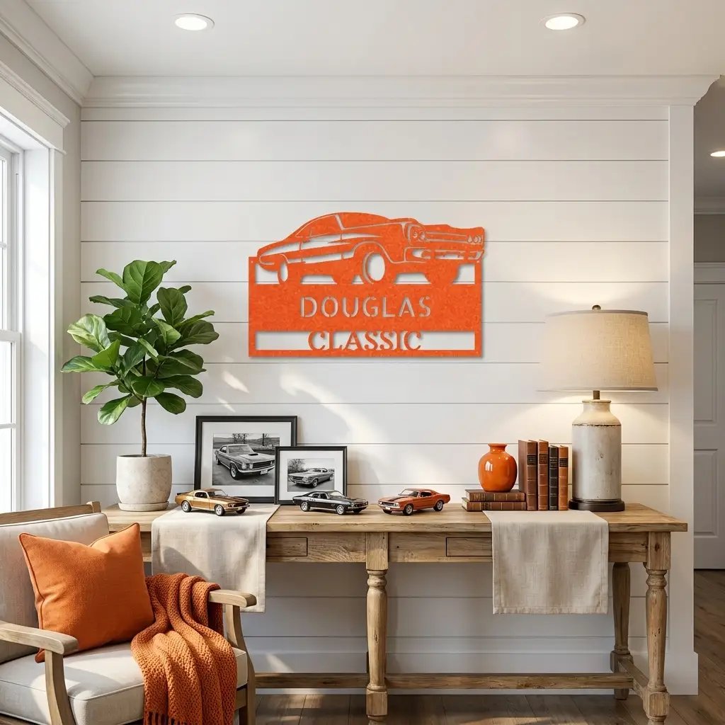 Classic Muscle Car Personalized Metal Wall Art | Custom Garage Sign | Man Cave Decor | Vintage Muscle Car Metal Sign | Personalized Auto Enthusiast Gift | Custom Name Wall Art