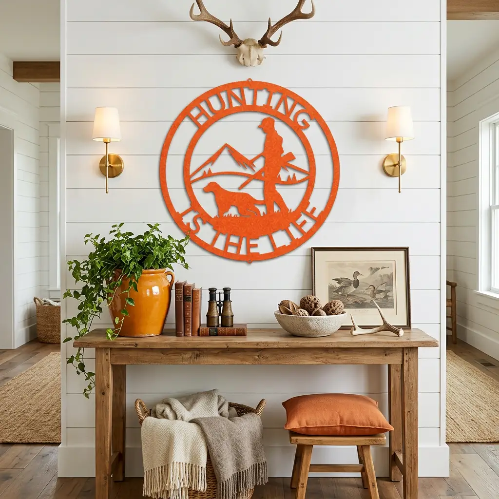 The Hunter Personalized Monogram Indoor Outdoor Steel Wall Sign