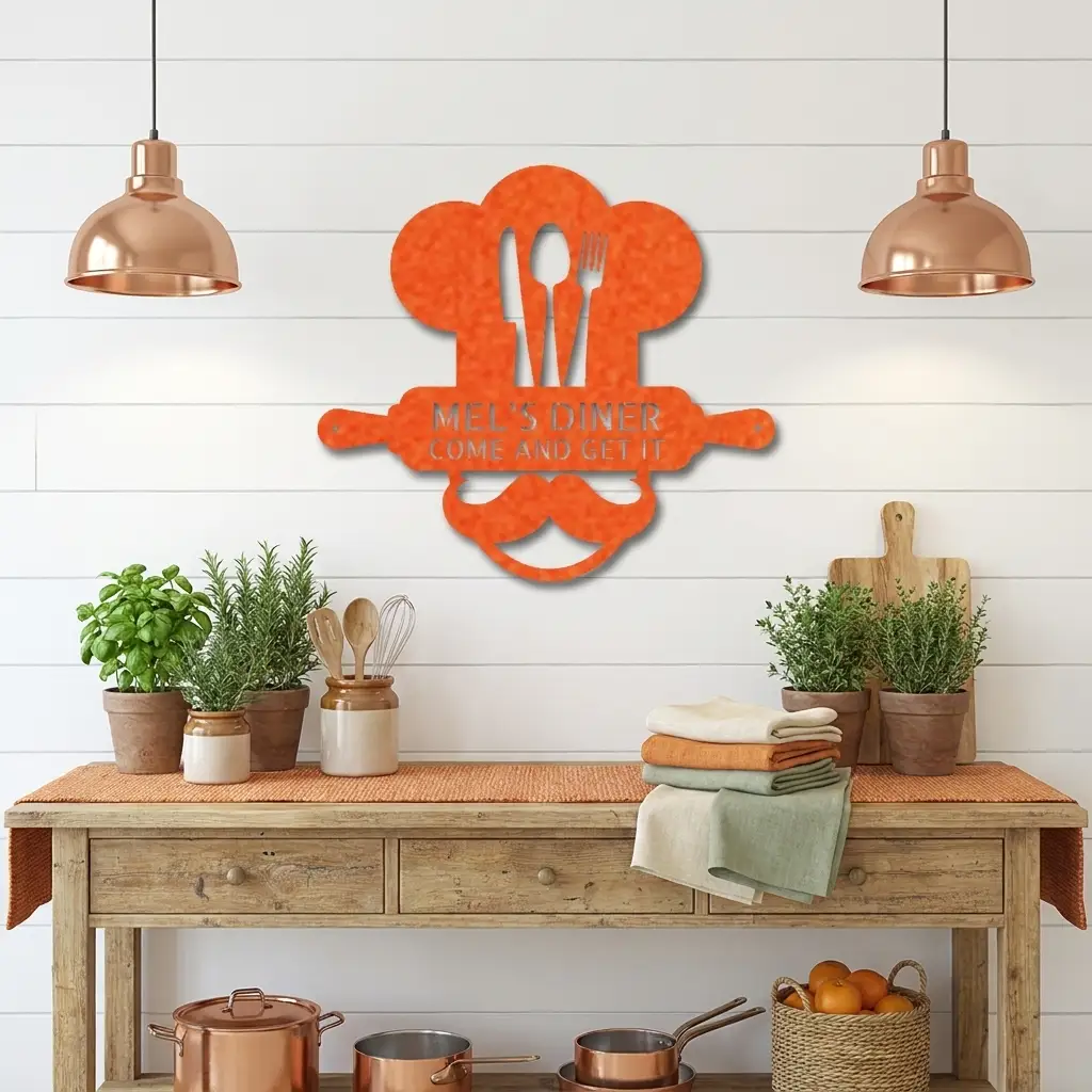 Personalized Diner Metal Wall Art: Where Every Meal is Your Signature Dish