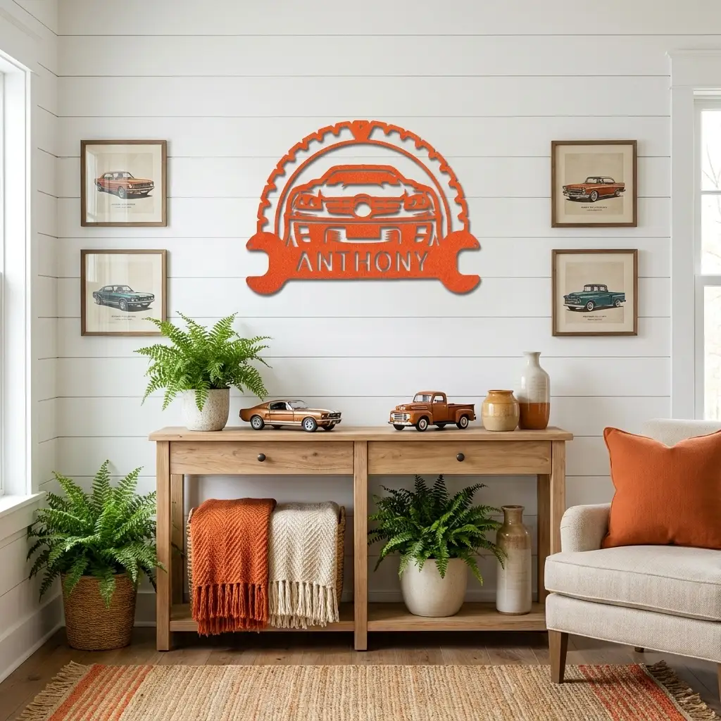 Classic Car Personalized Metal Sign | Custom Garage Wall Art | Muscle Car Decor | Automotive Man Cave Sign | Car Lover Gift | Made in USA