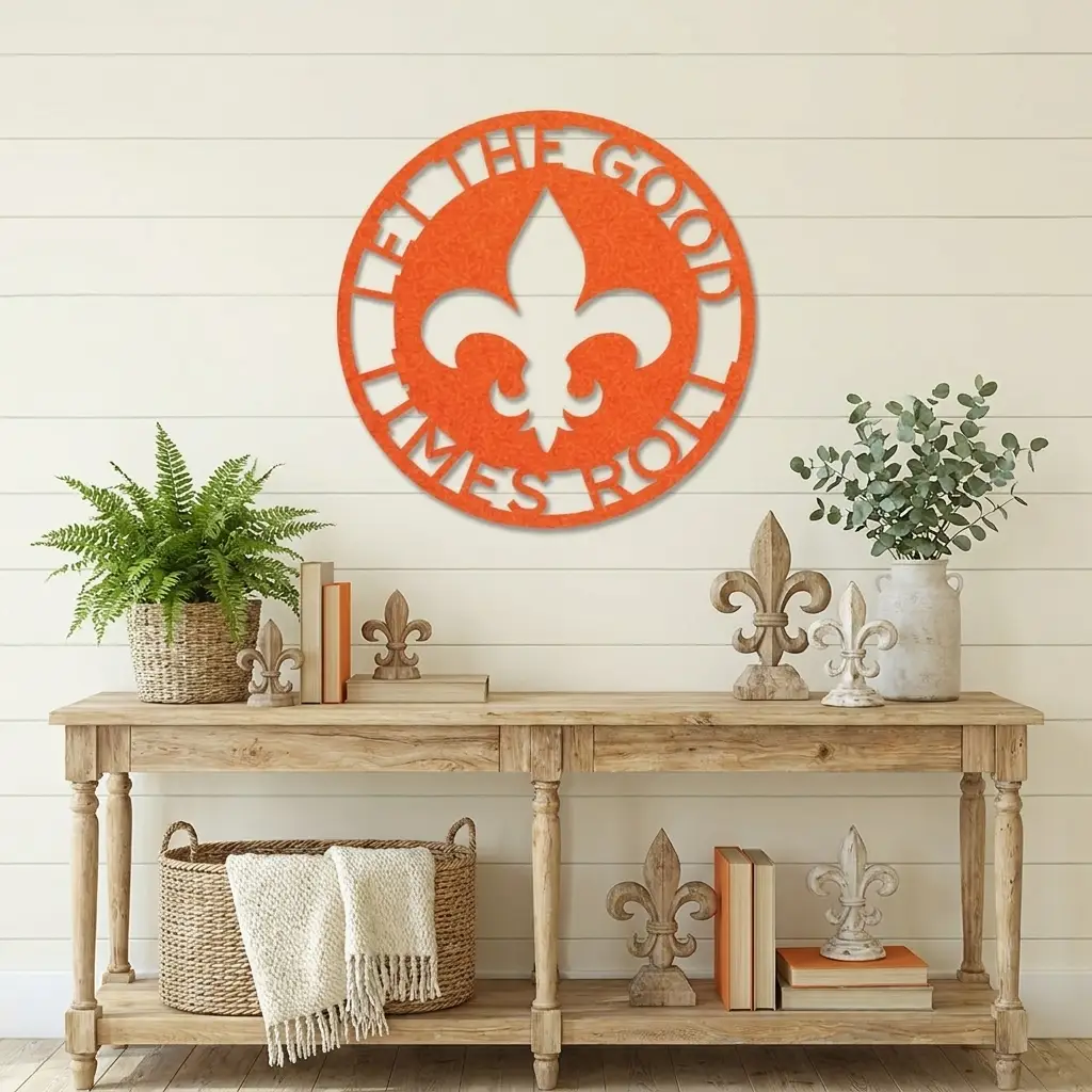 Personalized Fleur de Lis Metal Wall Art | Custom Family Name Sign | French Country Wall Decor | Made in USA