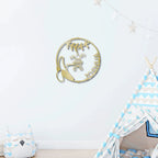 Our Little Monkey Monogram Personalized Steel Wall Sign Metal Art
