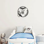Our Little Monkey Monogram Personalized Steel Wall Sign Metal Art